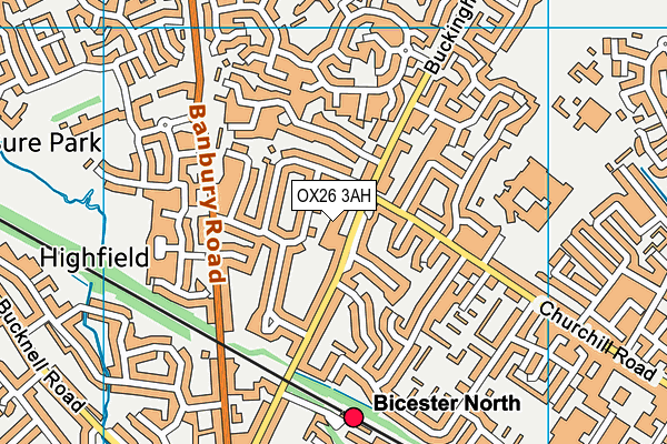 OX26 3AH map - OS VectorMap District (Ordnance Survey)