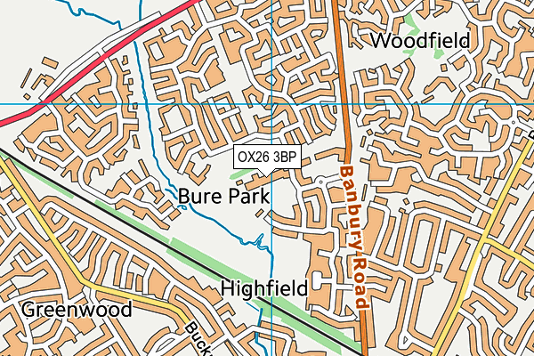 Bure Park Primary School map (OX26 3BP) - OS VectorMap District (Ordnance Survey)
