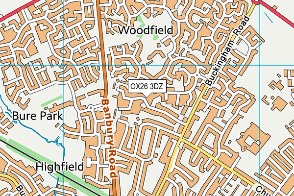 OX26 3DZ map - OS VectorMap District (Ordnance Survey)