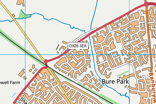 OX26 3EA map - OS VectorMap District (Ordnance Survey)