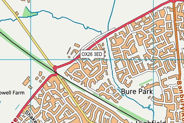 OX26 3ED map - OS VectorMap District (Ordnance Survey)