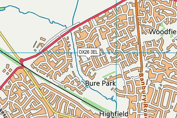 OX26 3EL map - OS VectorMap District (Ordnance Survey)