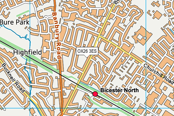 OX26 3ES map - OS VectorMap District (Ordnance Survey)