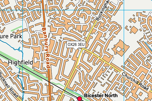 OX26 3EU map - OS VectorMap District (Ordnance Survey)