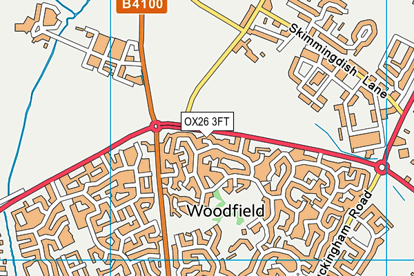 OX26 3FT map - OS VectorMap District (Ordnance Survey)