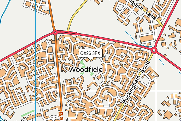 OX26 3FX map - OS VectorMap District (Ordnance Survey)