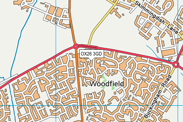 OX26 3GD map - OS VectorMap District (Ordnance Survey)