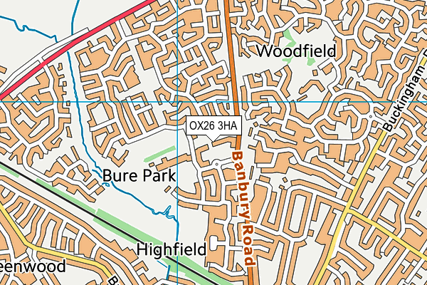 OX26 3HA map - OS VectorMap District (Ordnance Survey)