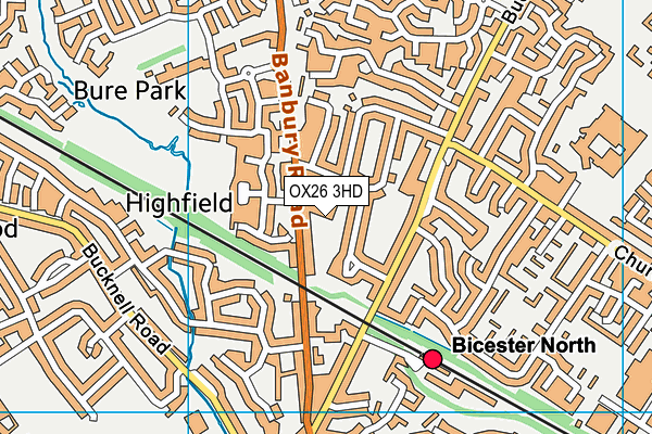 OX26 3HD map - OS VectorMap District (Ordnance Survey)