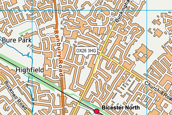 OX26 3HG map - OS VectorMap District (Ordnance Survey)