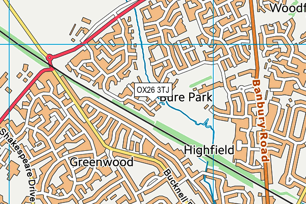 OX26 3TJ map - OS VectorMap District (Ordnance Survey)