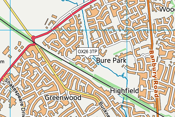 OX26 3TP map - OS VectorMap District (Ordnance Survey)