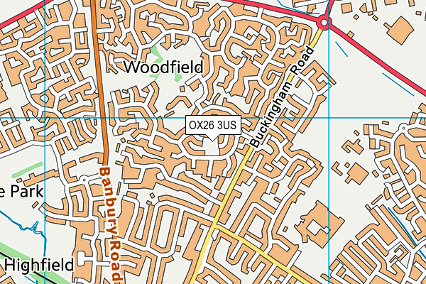 OX26 3US map - OS VectorMap District (Ordnance Survey)