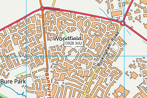 OX26 3UU map - OS VectorMap District (Ordnance Survey)