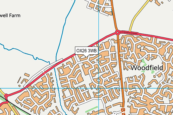 OX26 3WB map - OS VectorMap District (Ordnance Survey)