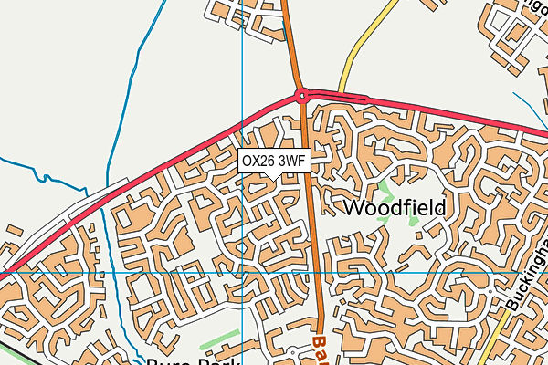 OX26 3WF map - OS VectorMap District (Ordnance Survey)