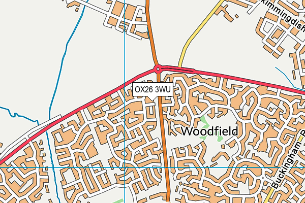 OX26 3WU map - OS VectorMap District (Ordnance Survey)