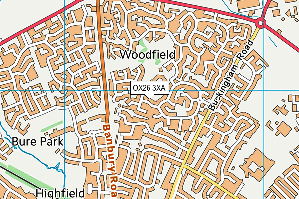 OX26 3XA map - OS VectorMap District (Ordnance Survey)