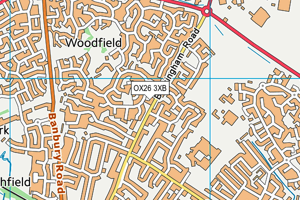 OX26 3XB map - OS VectorMap District (Ordnance Survey)