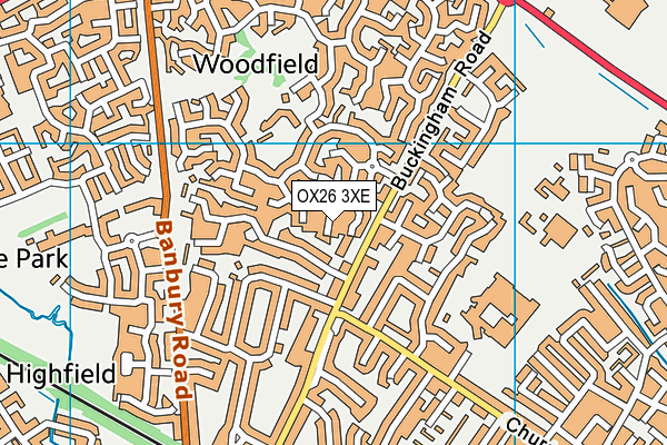 OX26 3XE map - OS VectorMap District (Ordnance Survey)