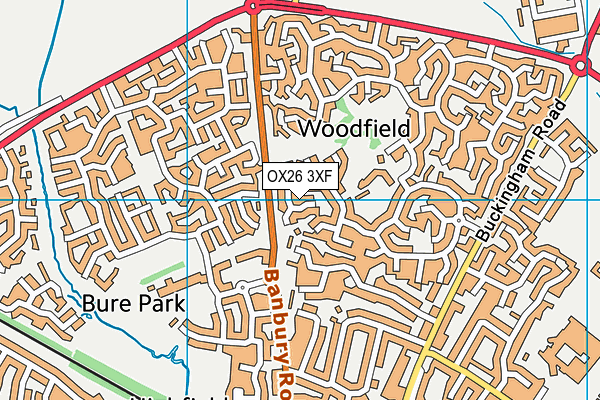 OX26 3XF map - OS VectorMap District (Ordnance Survey)