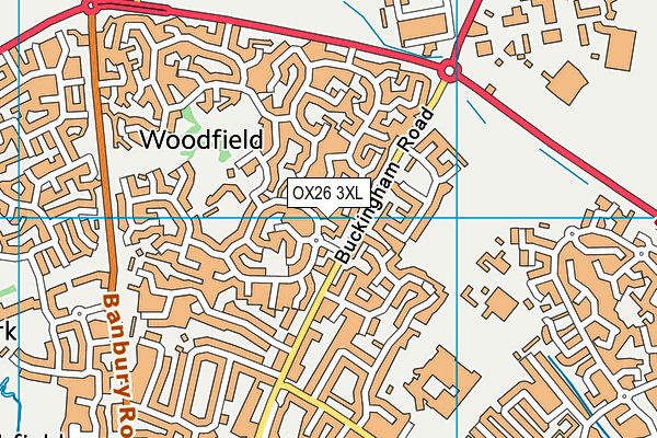 OX26 3XL map - OS VectorMap District (Ordnance Survey)