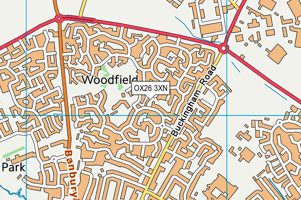 OX26 3XN map - OS VectorMap District (Ordnance Survey)