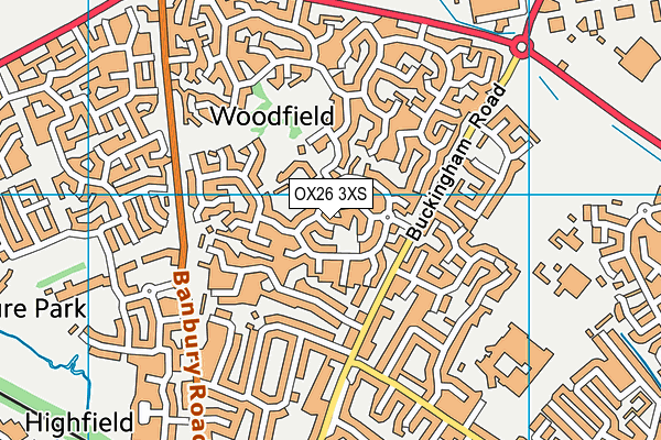 OX26 3XS map - OS VectorMap District (Ordnance Survey)