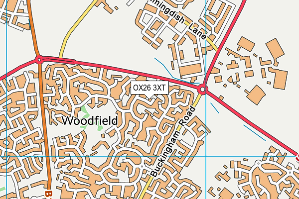 OX26 3XT map - OS VectorMap District (Ordnance Survey)