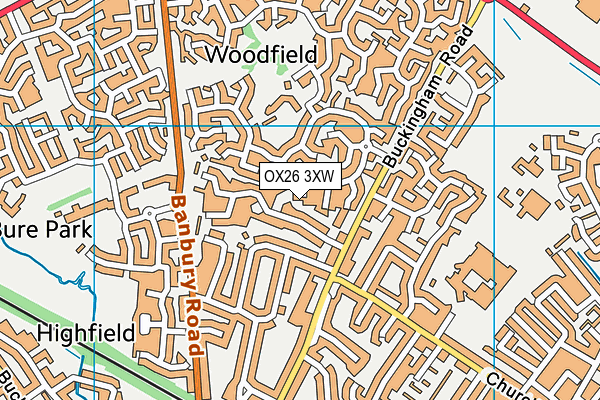 OX26 3XW map - OS VectorMap District (Ordnance Survey)