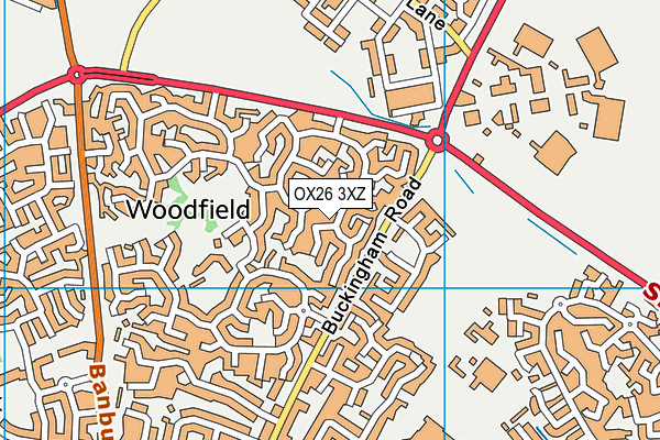 OX26 3XZ map - OS VectorMap District (Ordnance Survey)