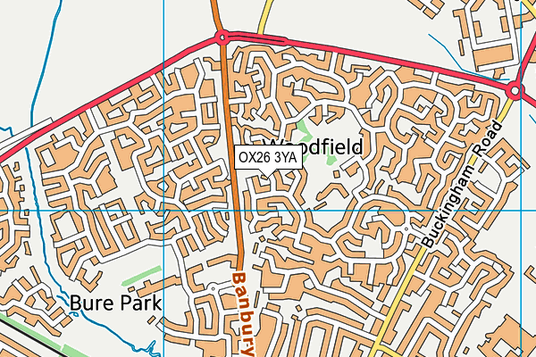 OX26 3YA map - OS VectorMap District (Ordnance Survey)