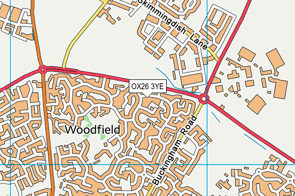 OX26 3YE map - OS VectorMap District (Ordnance Survey)