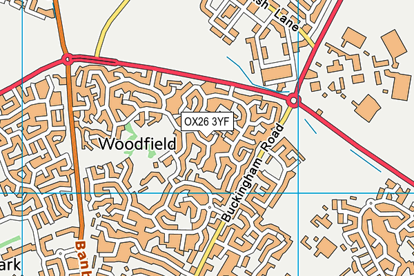 OX26 3YF map - OS VectorMap District (Ordnance Survey)