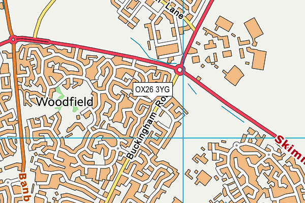 OX26 3YG map - OS VectorMap District (Ordnance Survey)