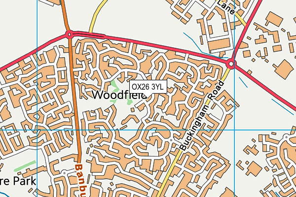 OX26 3YL map - OS VectorMap District (Ordnance Survey)