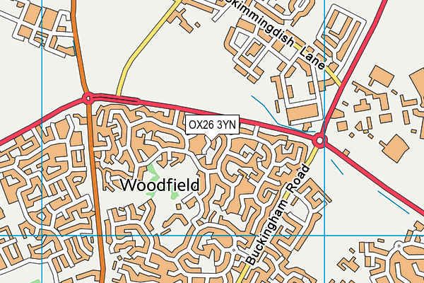 OX26 3YN map - OS VectorMap District (Ordnance Survey)