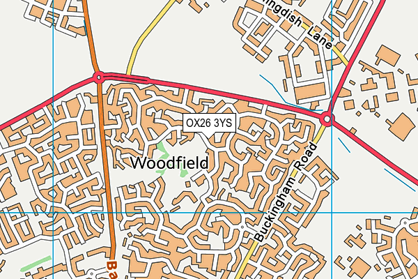 OX26 3YS map - OS VectorMap District (Ordnance Survey)