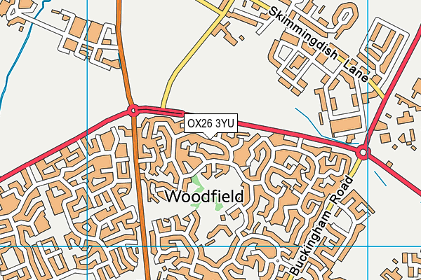 OX26 3YU map - OS VectorMap District (Ordnance Survey)