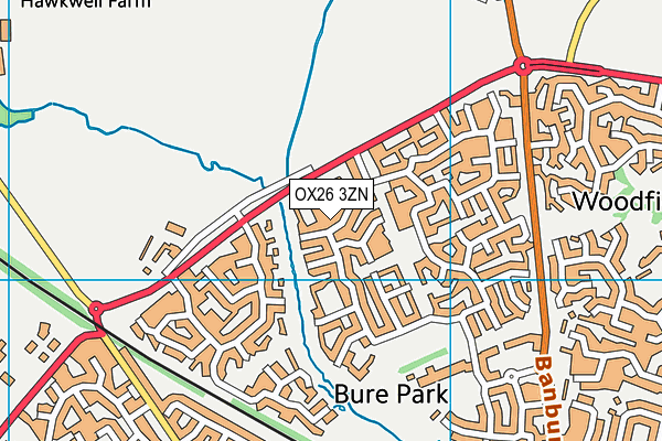 OX26 3ZN map - OS VectorMap District (Ordnance Survey)