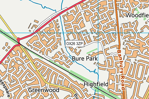 OX26 3ZP map - OS VectorMap District (Ordnance Survey)