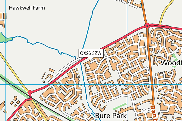 OX26 3ZW map - OS VectorMap District (Ordnance Survey)