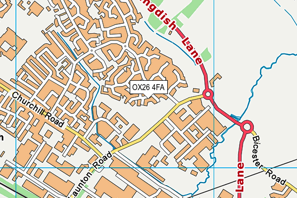 OX26 4FA map - OS VectorMap District (Ordnance Survey)