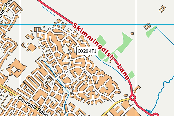 OX26 4FJ map - OS VectorMap District (Ordnance Survey)
