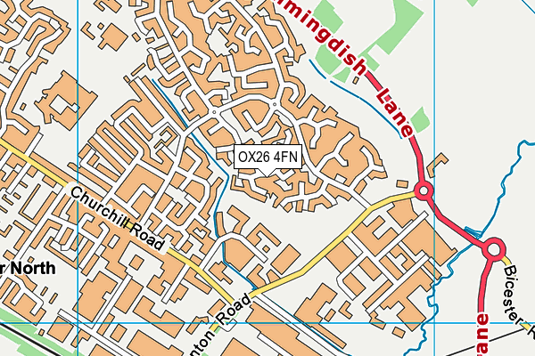 OX26 4FN map - OS VectorMap District (Ordnance Survey)