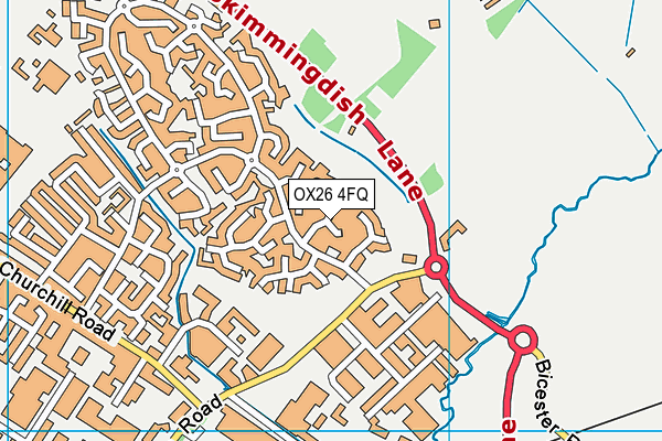 OX26 4FQ map - OS VectorMap District (Ordnance Survey)