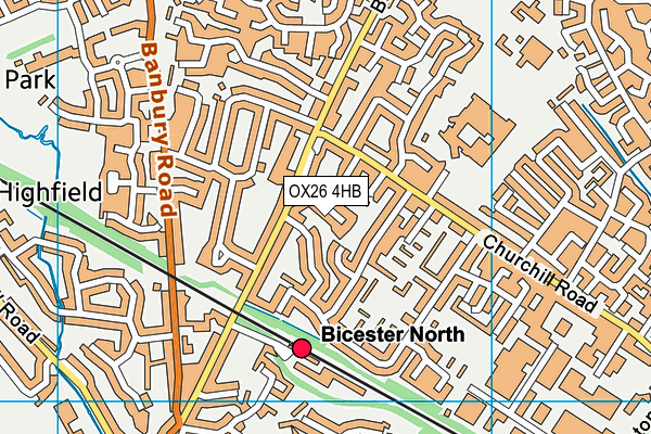 OX26 4HB map - OS VectorMap District (Ordnance Survey)