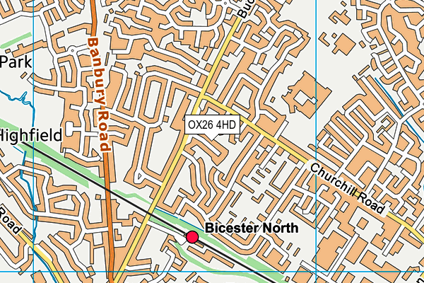 OX26 4HD map - OS VectorMap District (Ordnance Survey)