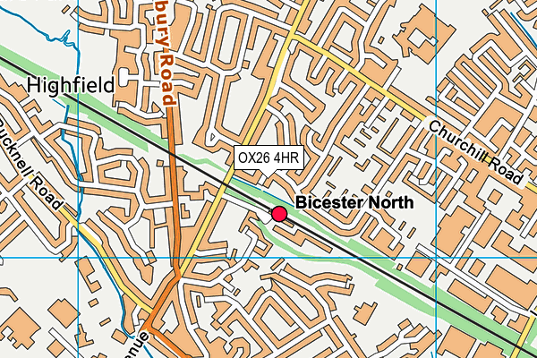 OX26 4HR map - OS VectorMap District (Ordnance Survey)