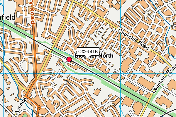 OX26 4TB map - OS VectorMap District (Ordnance Survey)